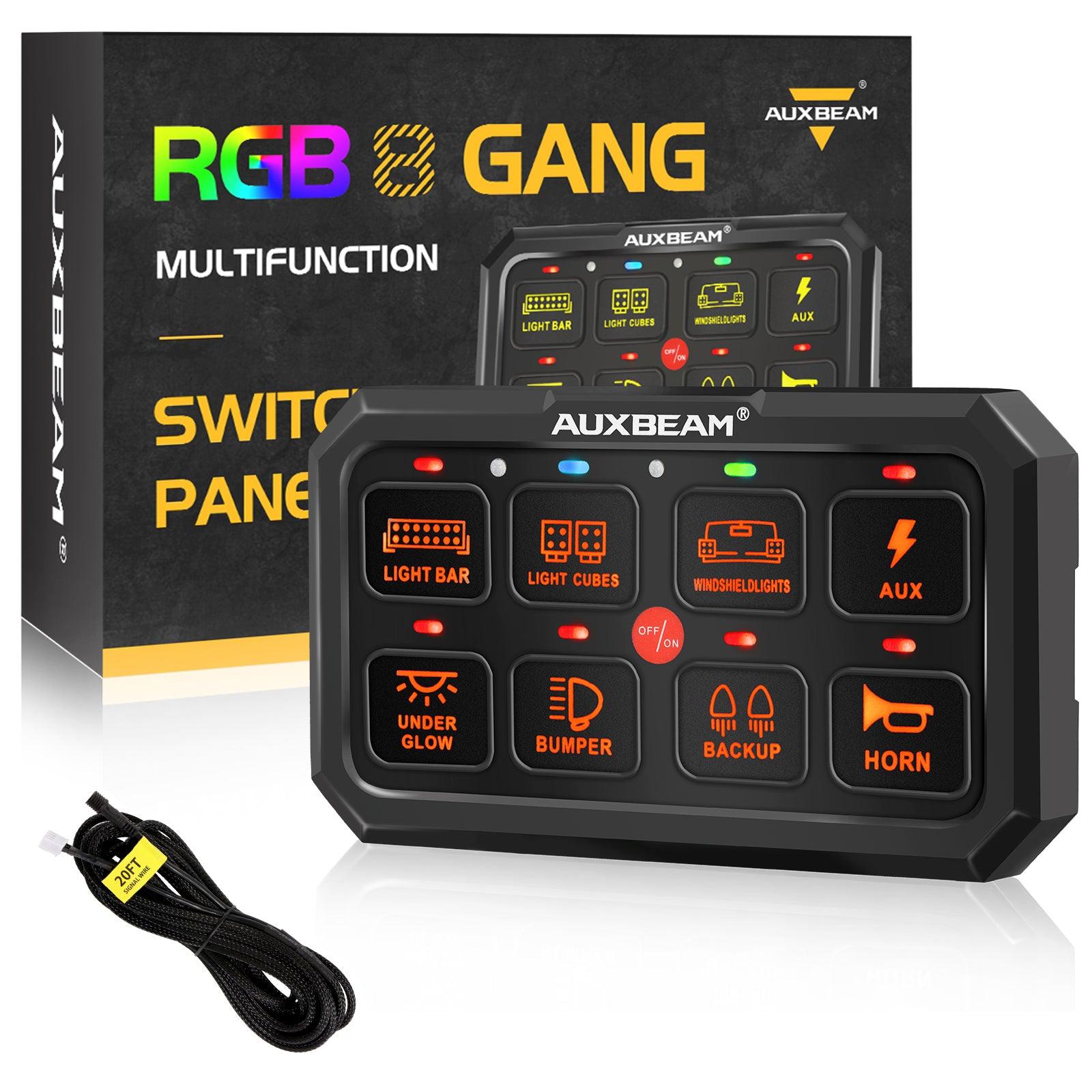 RGB Series 6/8/12 Gang LED Switch Panel,Off Road Light Controller