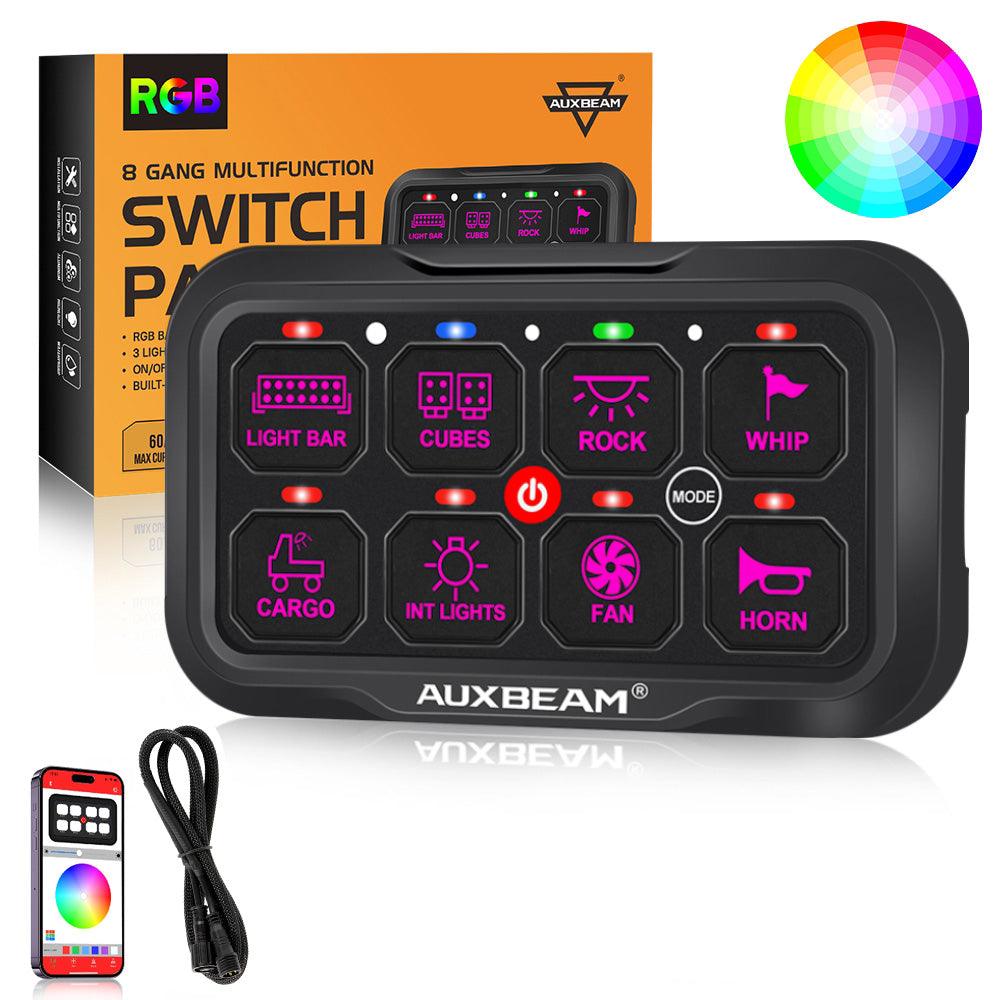 AR-800 RGB Switch Panel with APP+22 Inch 5D-PRO LED Light Bar, Toggle/ Momentary/ Pulsed Mode Supported