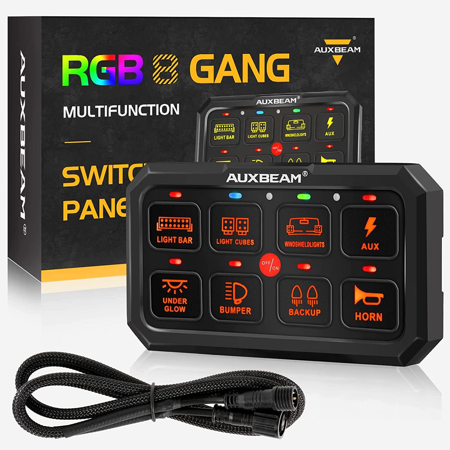 RGB Series 6/8/12 Gang LED Switch Panel,Off Road Light Controller