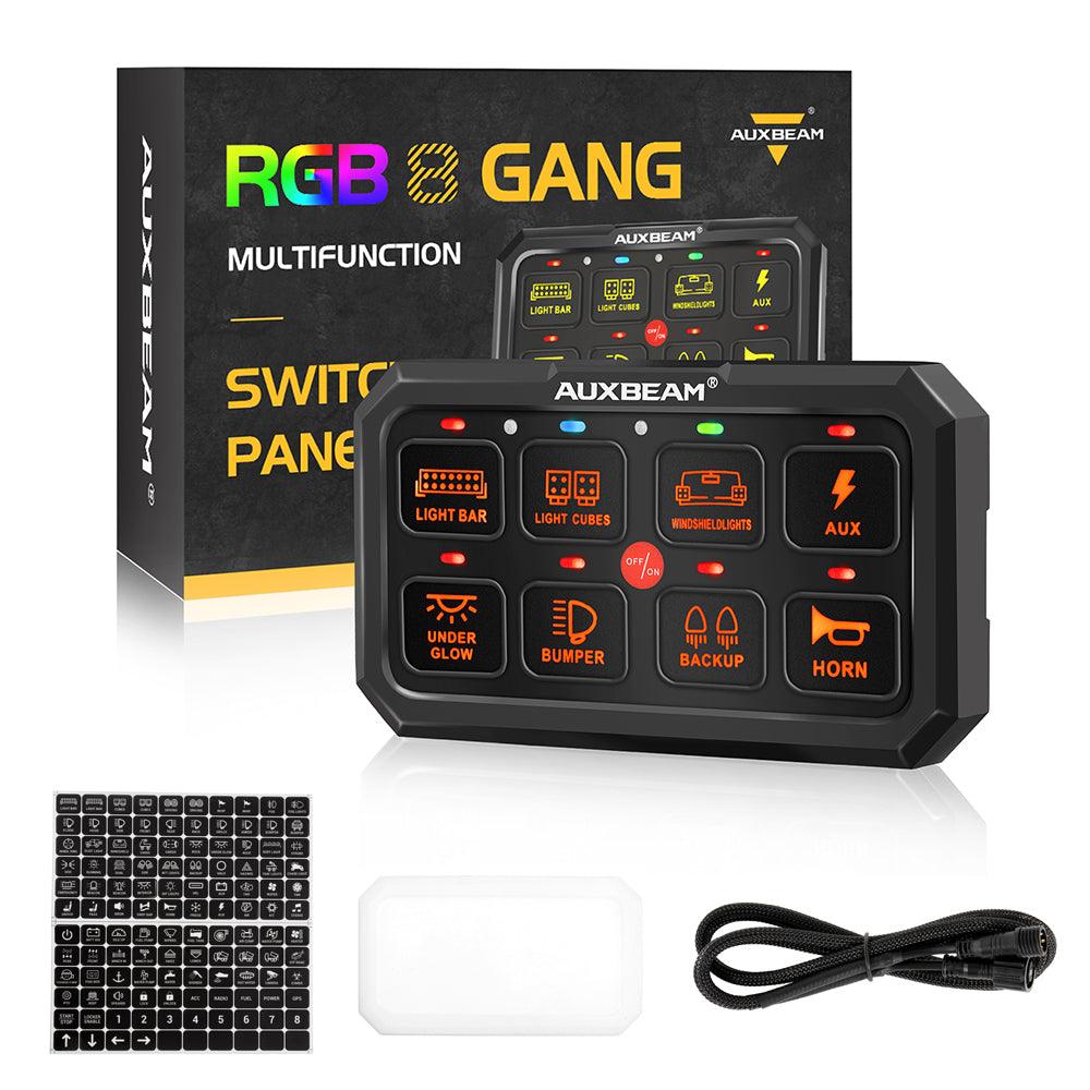 RGB Series 6/8/12 Gang LED Switch Panel,Off Road Light Controller