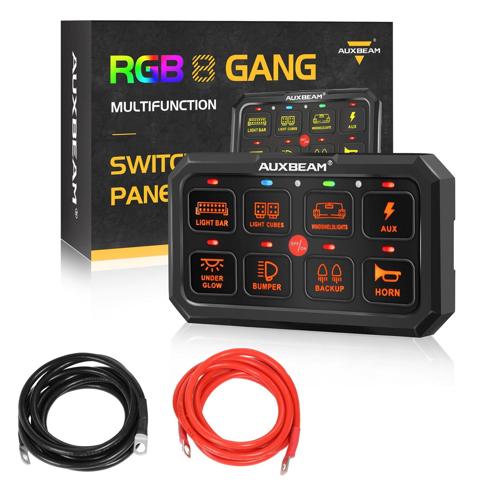 RGB Series 6/8/12 Gang LED Switch Panel,Off Road Light Controller