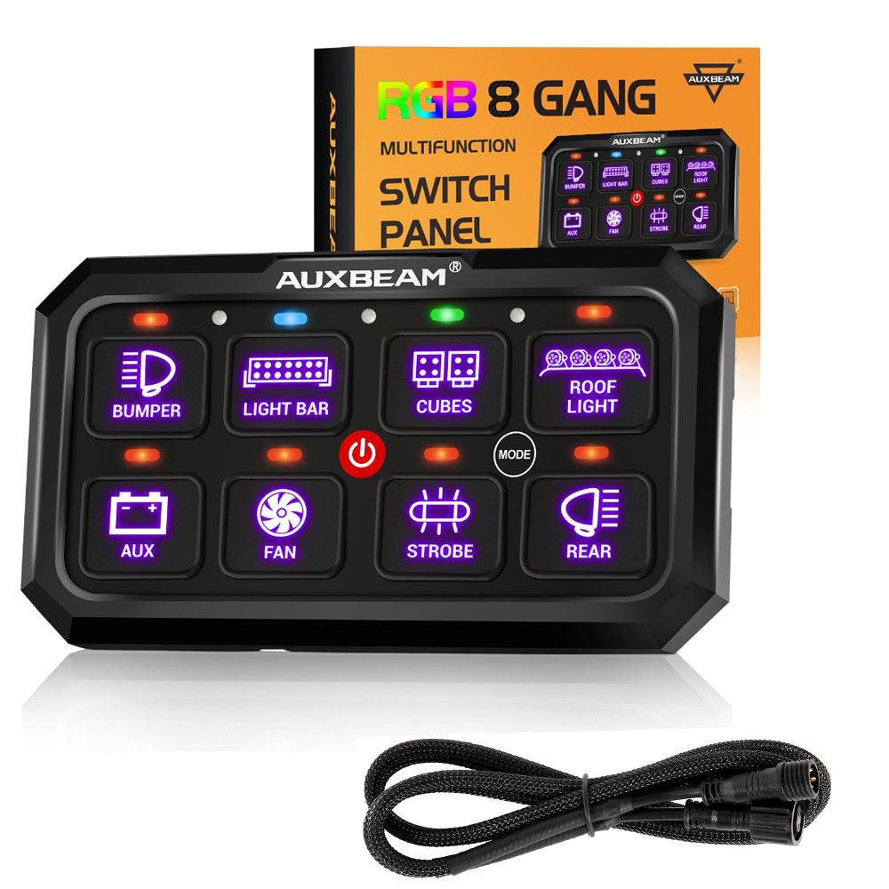 RGB Series 6/8/12 Gang LED Switch Panel,Off Road Light Controller