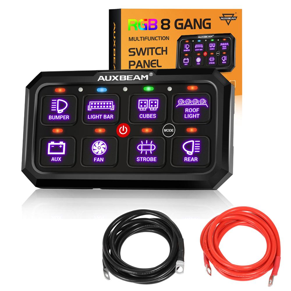 RGB Series 6/8/12 Gang LED Switch Panel,Off Road Light Controller