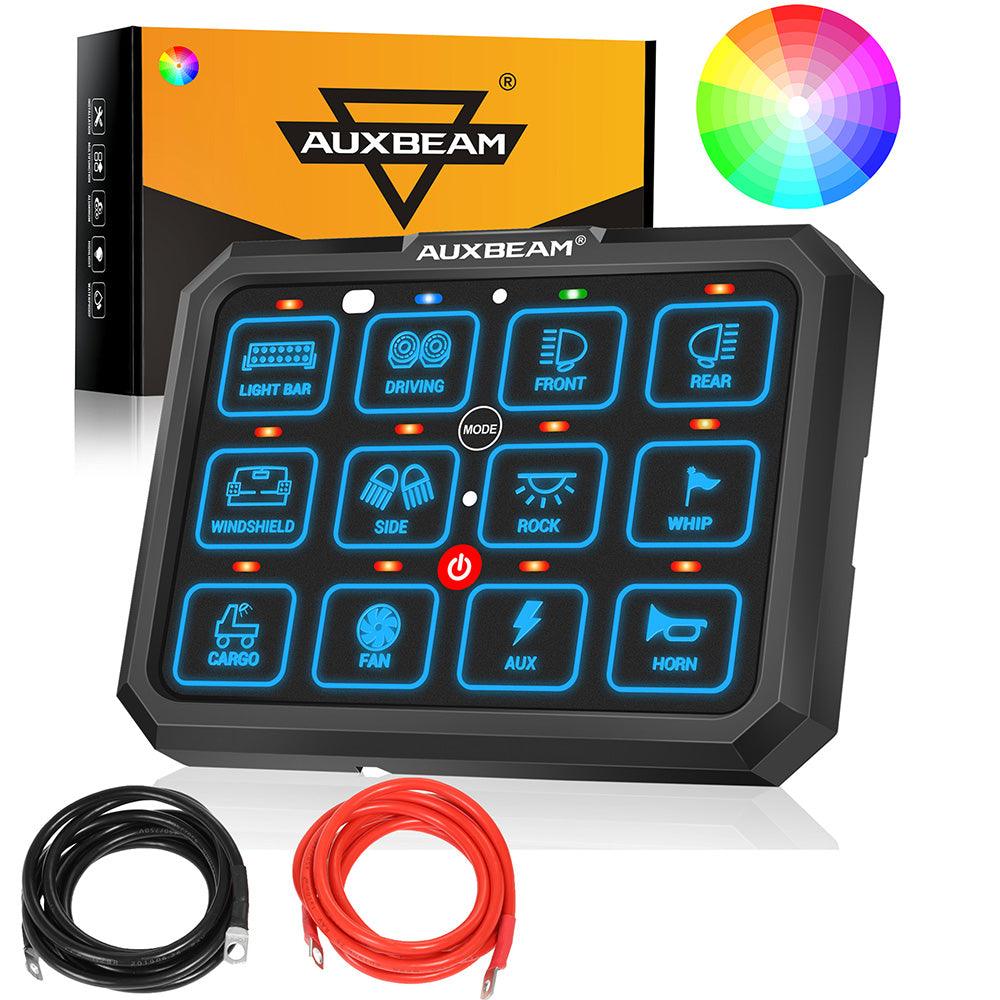 RGB Series 6/8/12 Gang LED Switch Panel,Off Road Light Controller