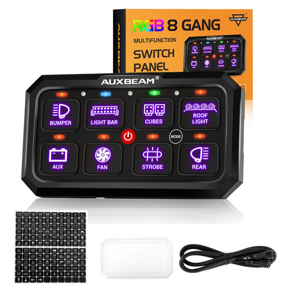 RGB Series 6/8/12 Gang LED Switch Panel,Off Road Light Controller