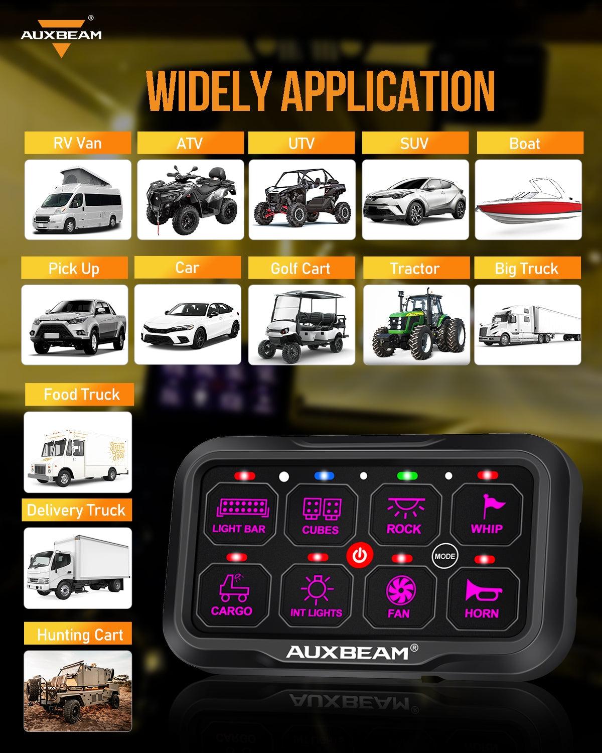 AR-800 Multifunction RGB Switch Panel with Bluetooth Controlled & 47 Inch Extension Cable(Optional) for Dodge Ram