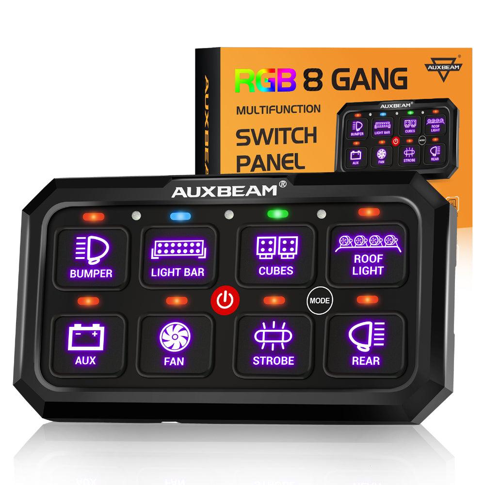 RGB Series 6/8/12 Gang LED Switch Panel,Off Road Light Controller