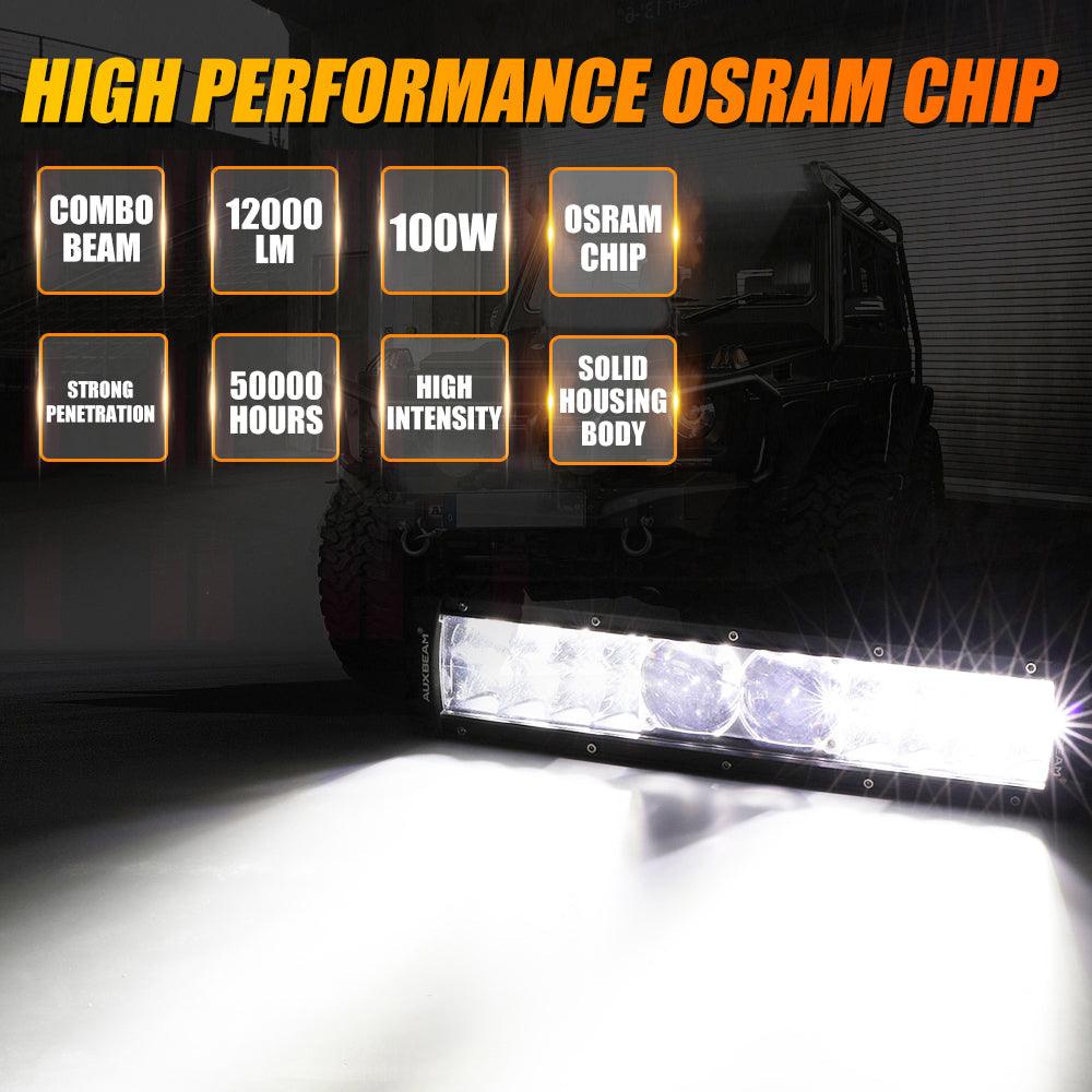 12"/22"/32"/42"/52" 5D-PRO Series LED Light Bar with 5D Projectors For 2015 Chevy Silverado