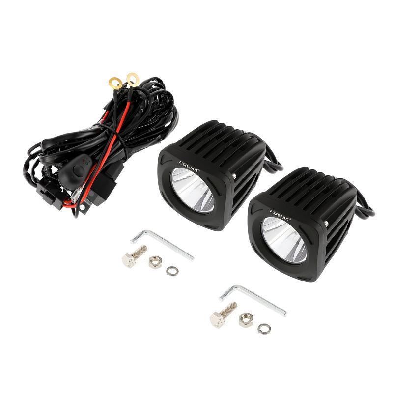 3.5 Inch 50W Round/Square LED Driving Lights Combo White/Yellow with wiring harness for 2000 FORD F250