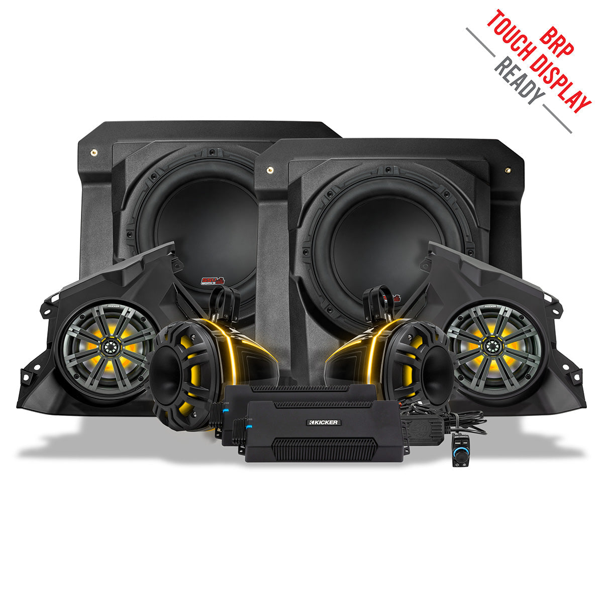 2024-2025 Can-Am® Maverick R, Phase-6 K-Spec 1650watt 6-Speaker System with Kicker Horns