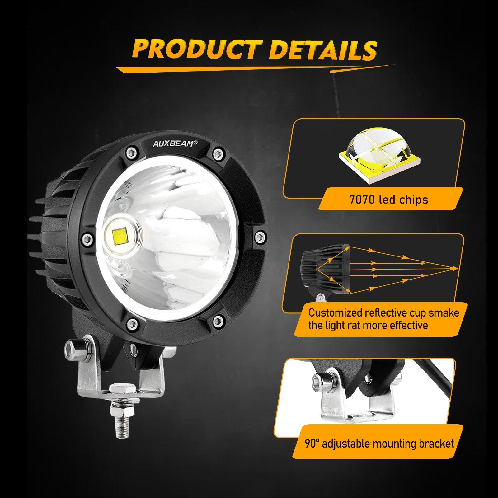 C4 Series | 4 Inch 100W Spot Round LED Pods White LED Driving Lights