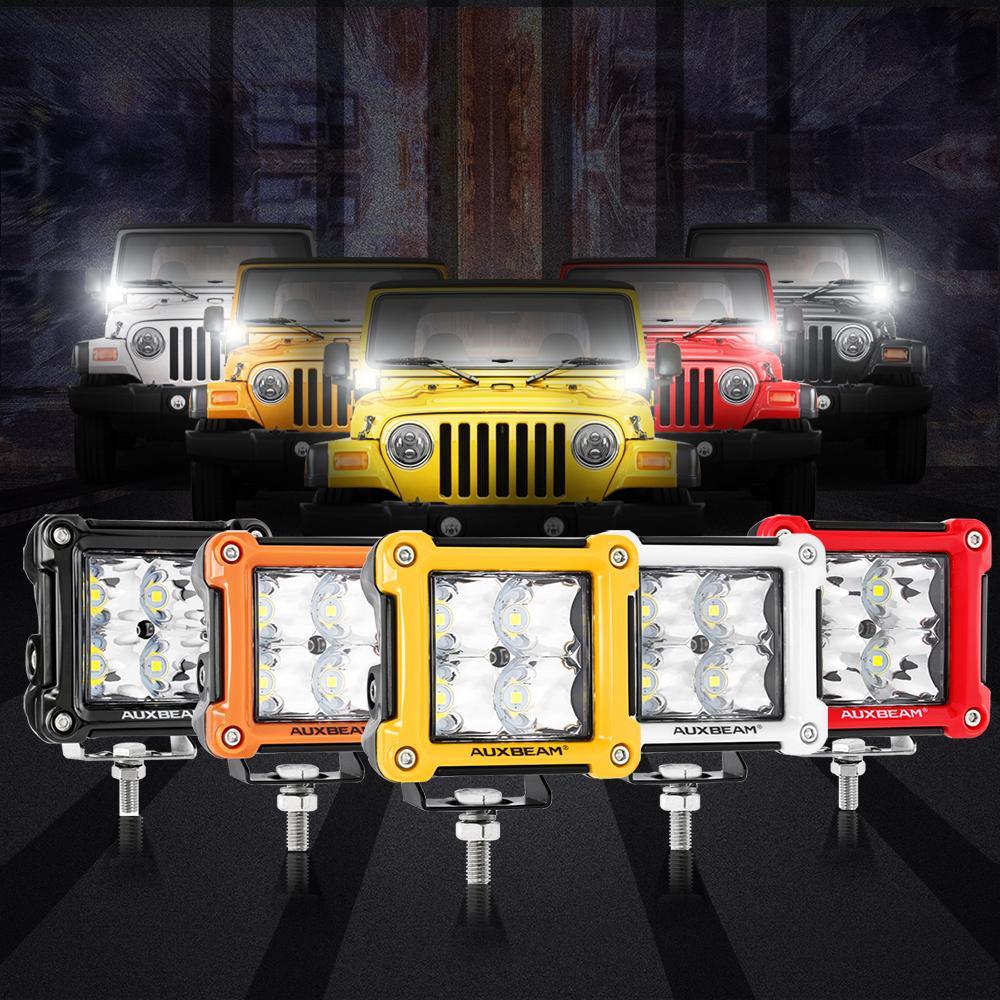 3" 40W LED Pods Light Spot/Flood Multicolor frame with wiring harness for JEEP