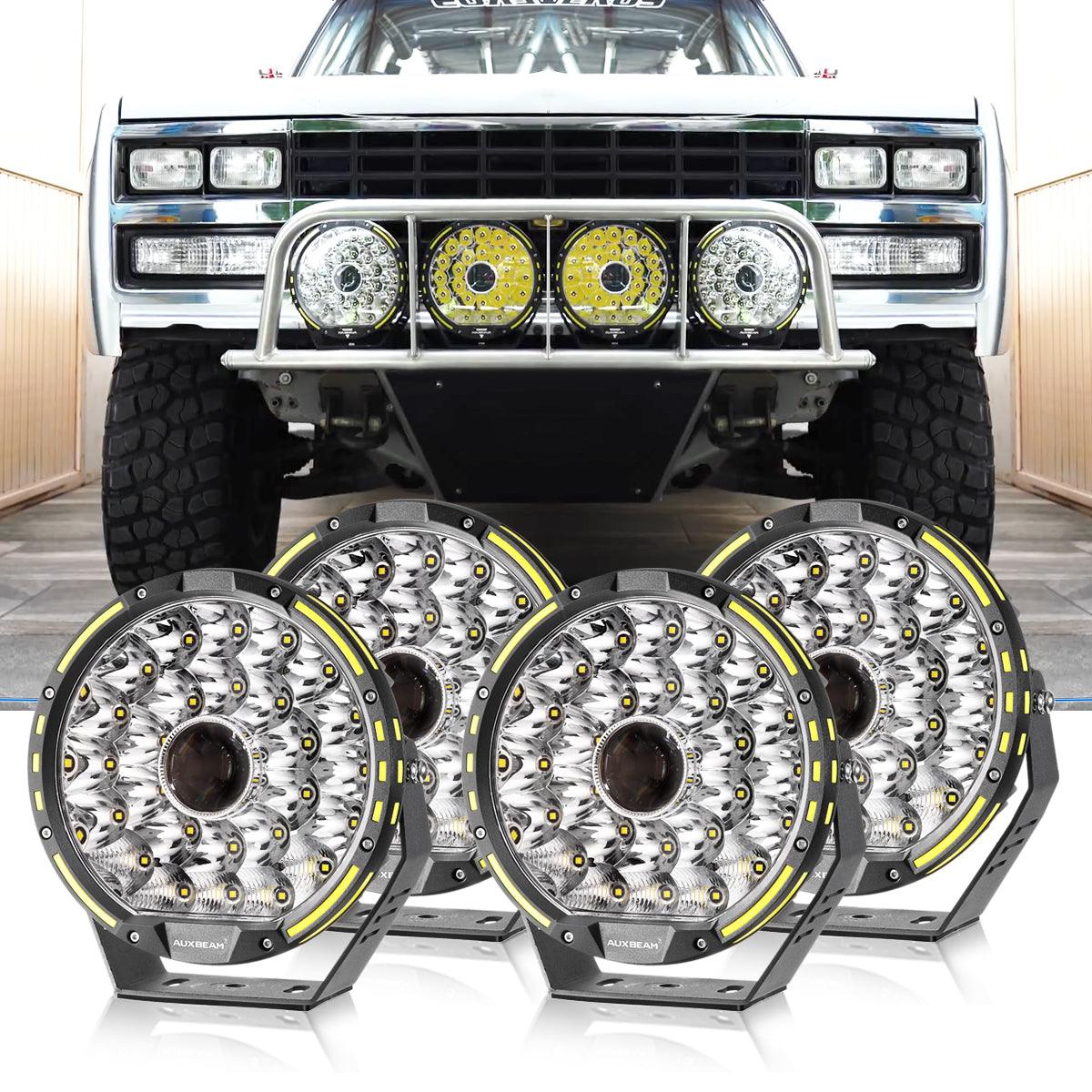 (2pcs/set) 9 INCH 270W 37776LM 360-PRO Series Custom Lens Offroad LED Driving Lights for Chevrolet