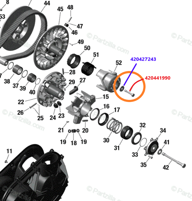 BRP Can Am X3 Titanium Secondary Bolt & Collared Washer Replaces OEM # 420441990 & 420427243 - RPM SXS