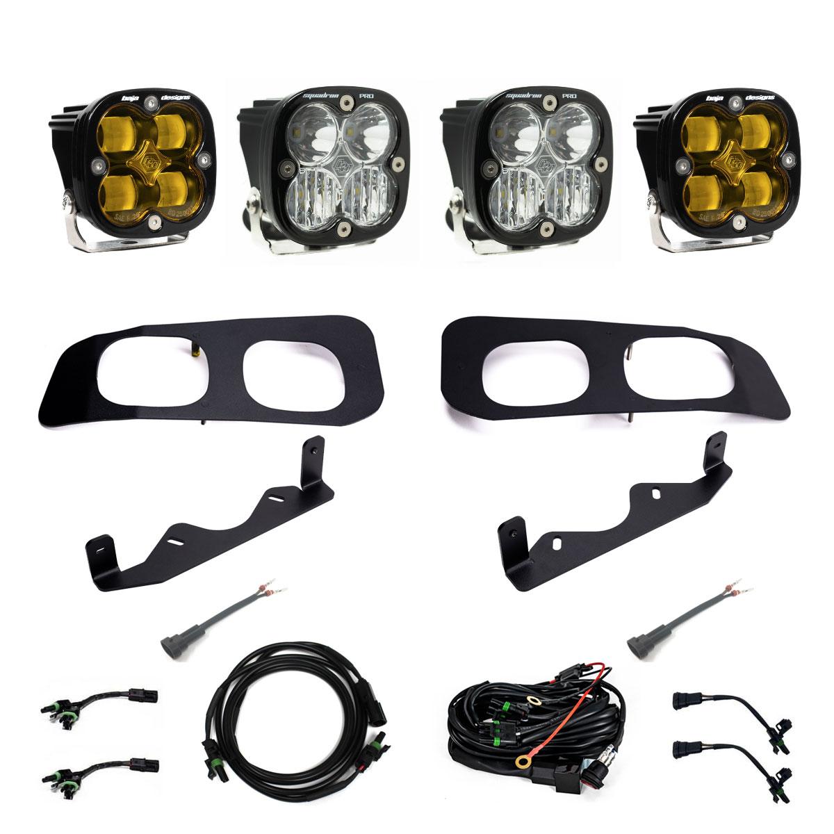 Squadron SAE/Pro Fog Pocket Kit 2023-On Ford F-250/350 Super Duty SAE Fog Amber Toggle Wiring