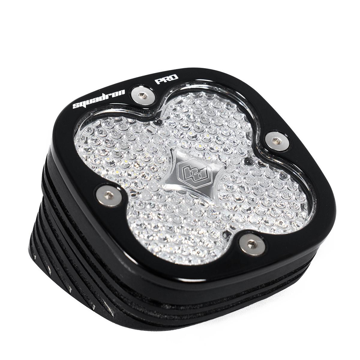 Flush Mount LED Light Pod Angled Black Clear Lens Work/Scene Pattern Squadron Pro Baja Designs