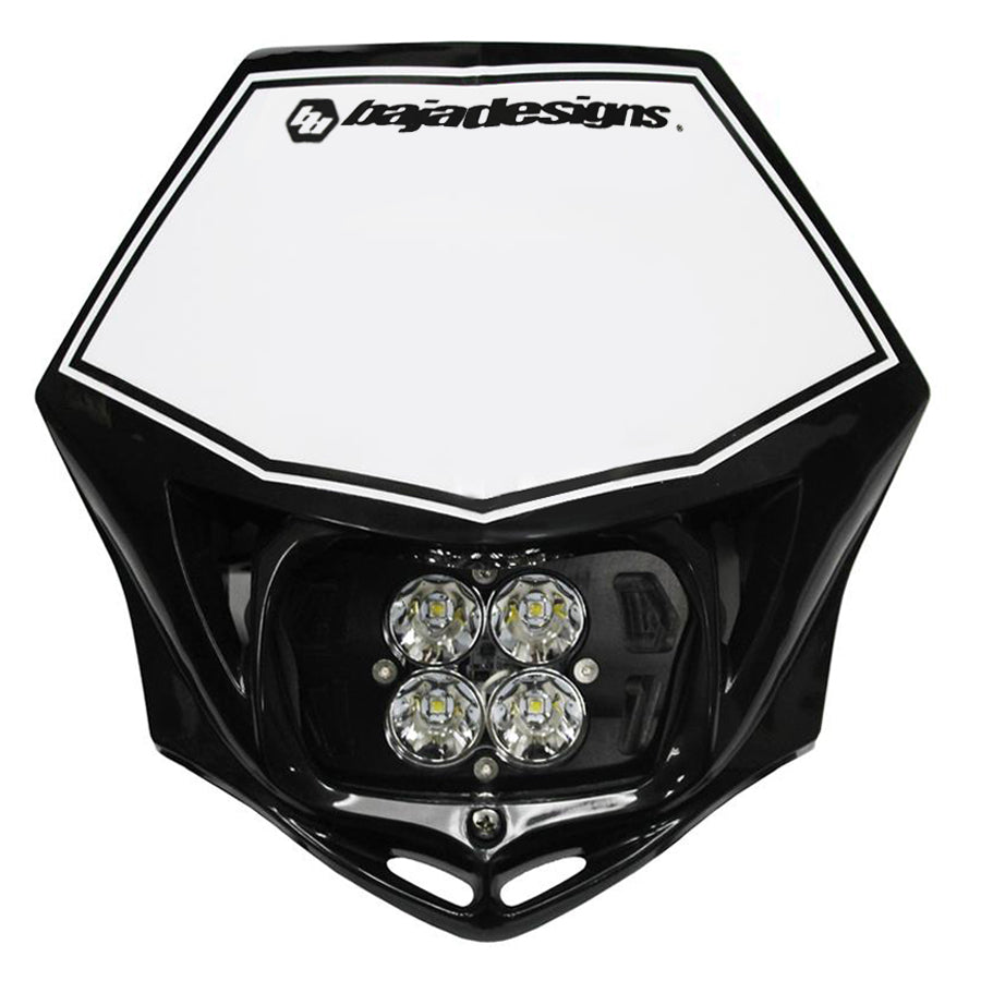 Motorcycle Headlight LED Race Light Black Squadron Pro Baja Designs