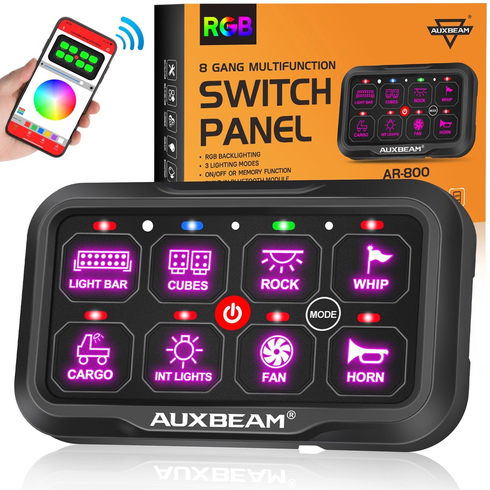 AR-800 RGB Switch Panel with APP+42 Inch 5D-PRO LED Light Bar, Toggle/ Momentary/ Pulsed Mode Supported