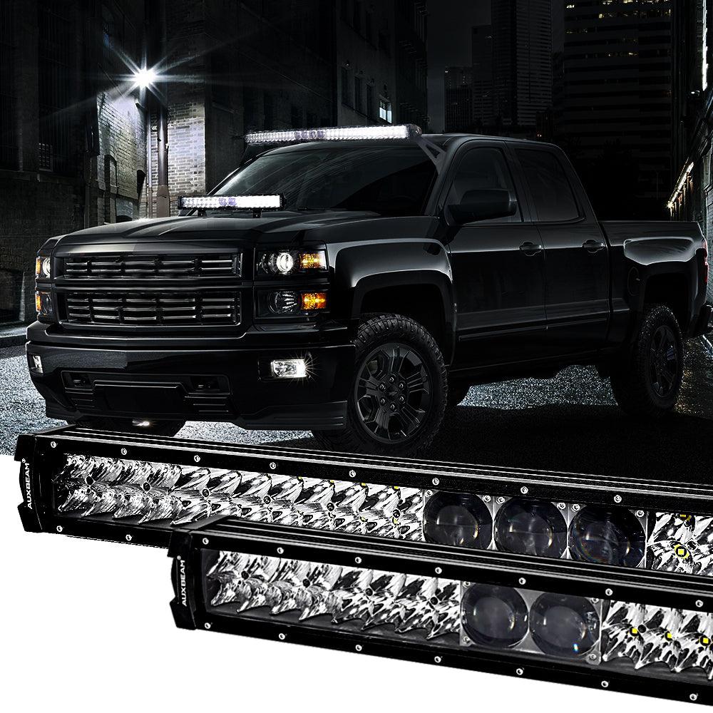 12"/22"/32"/42"/52" 5D-PRO Series LED Light Bar with 5D Projectors For 2015 Chevy Silverado