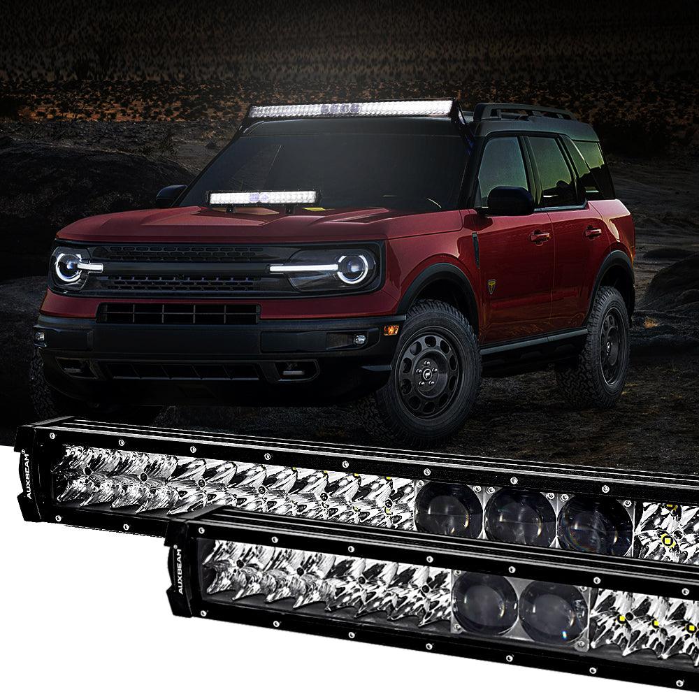 12"/22"/32"/42"/52" 5D-PRO Series LED Light Bar with 5D Projectors For Ford Bronco