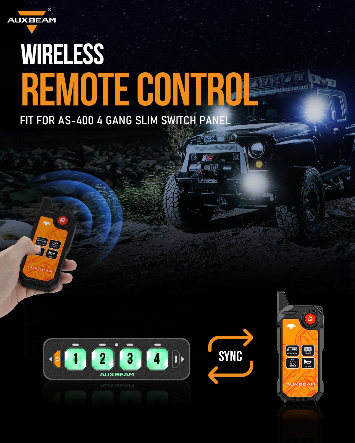 4 Gang Wireless Remote Control Only for AS-400 Switch Panel