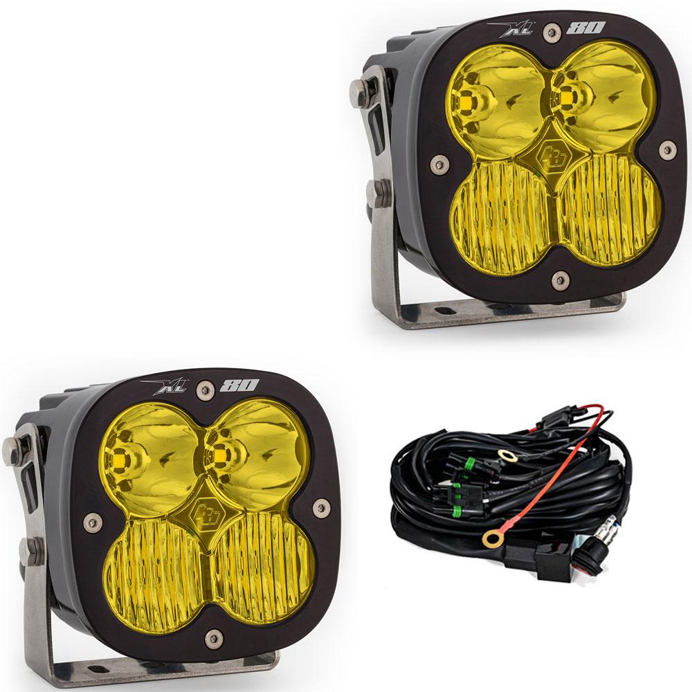 LED Light Pods Amber Lens Driving Combo Pattern Pair XL80 Series Baja Designs