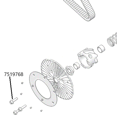 RZR Pro R TITANIUM Secondary Clutch Bolts #7519768 (QTY3) Hex Flange M12x1.75x45 - RPM SXS