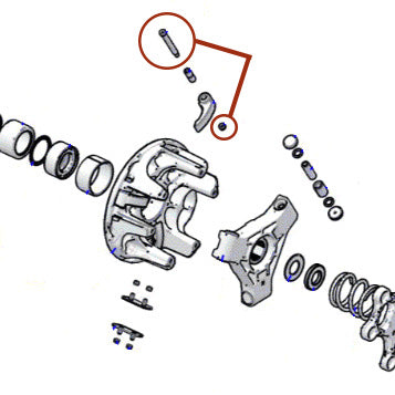 RMK Boost / 9r P22 TITANIUM  Clutch Weight Bushed Shift Weight Bolt and Nuts(QTY 3) OEM # 7520585