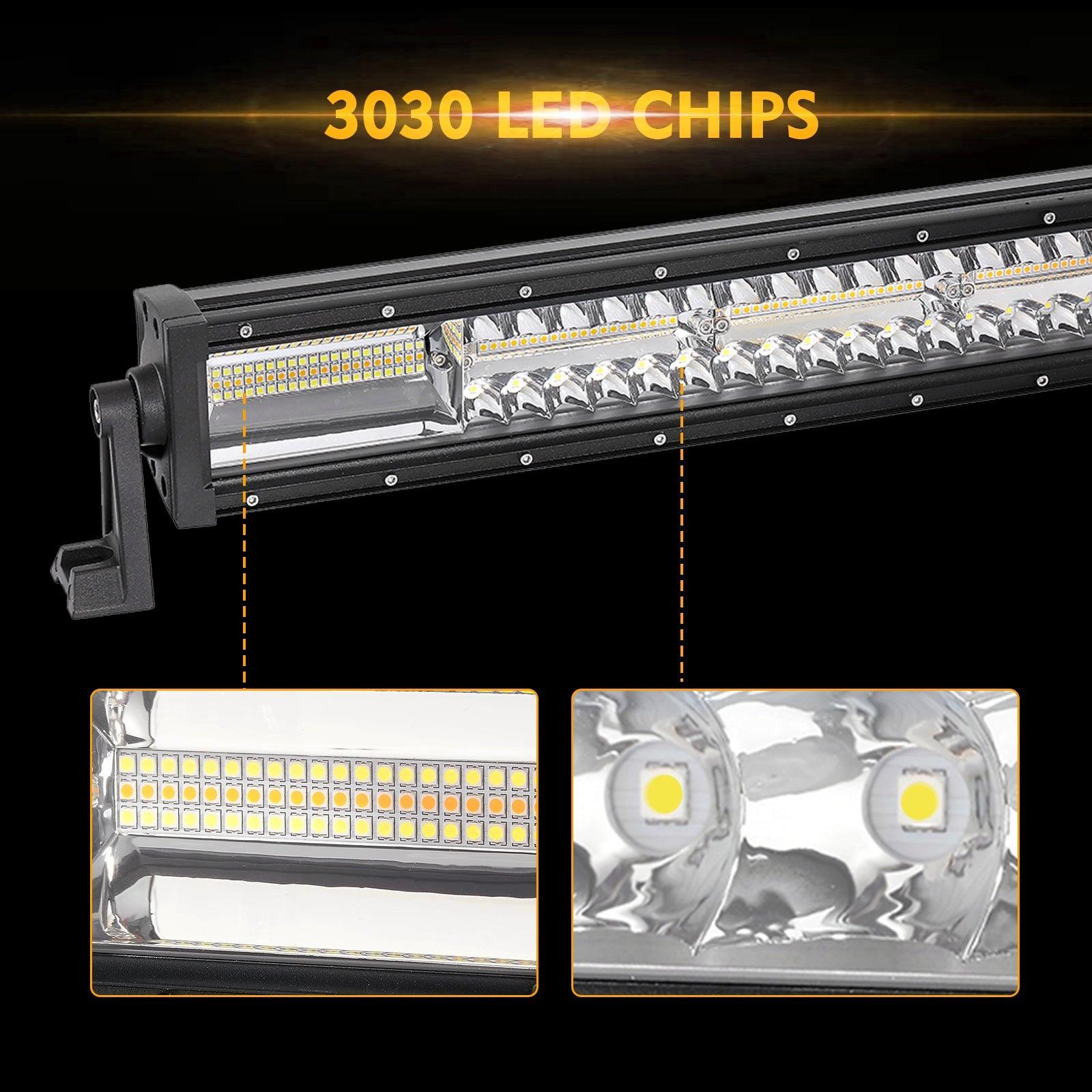 6 Modes Series 22 Inch/30 Inch/42 Inch/50 Inch White&Amber LED Light Bars