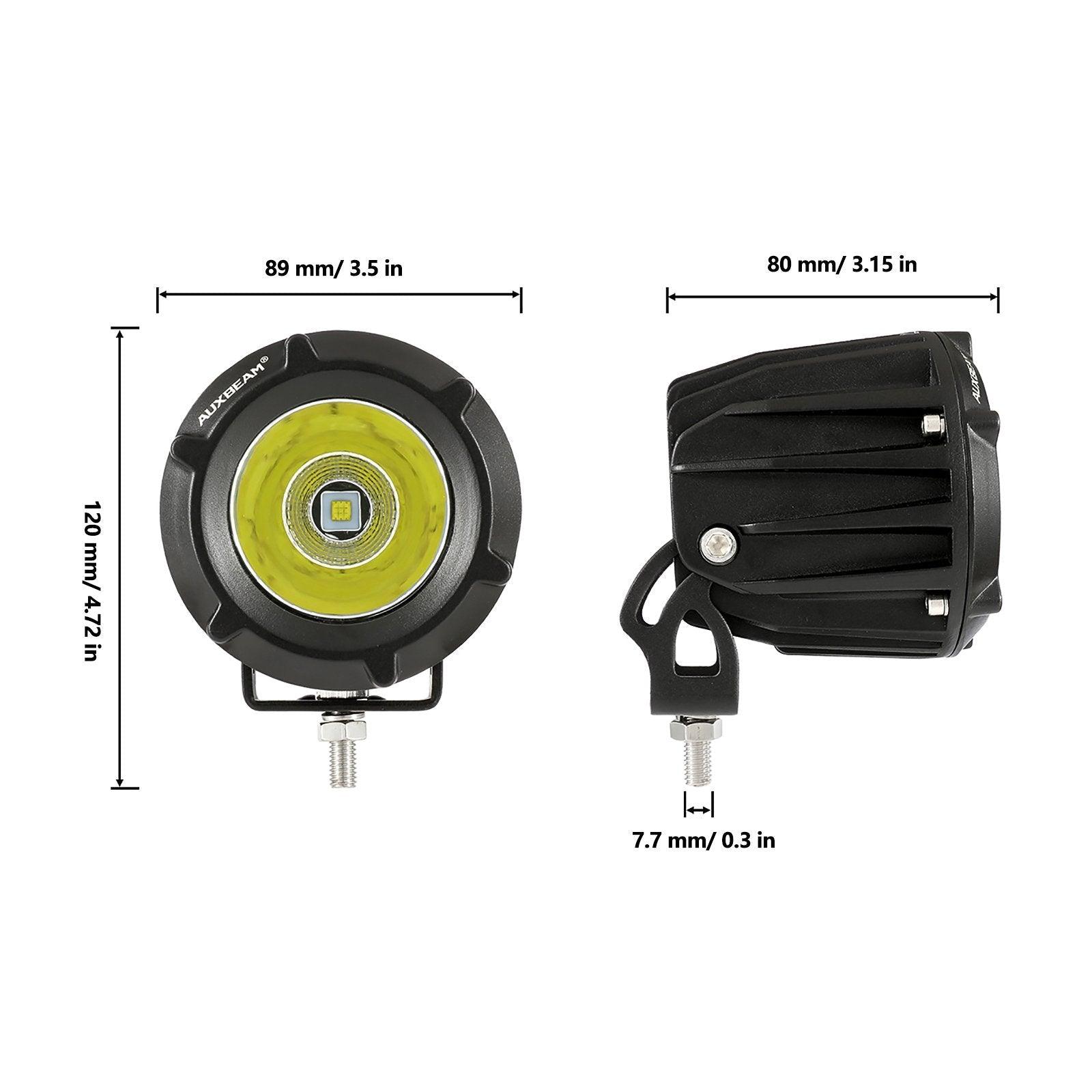 3.5 Inch 50W Round/Square LED Driving Lights Combo White/Yellow with wiring harness for 2000 FORD F250