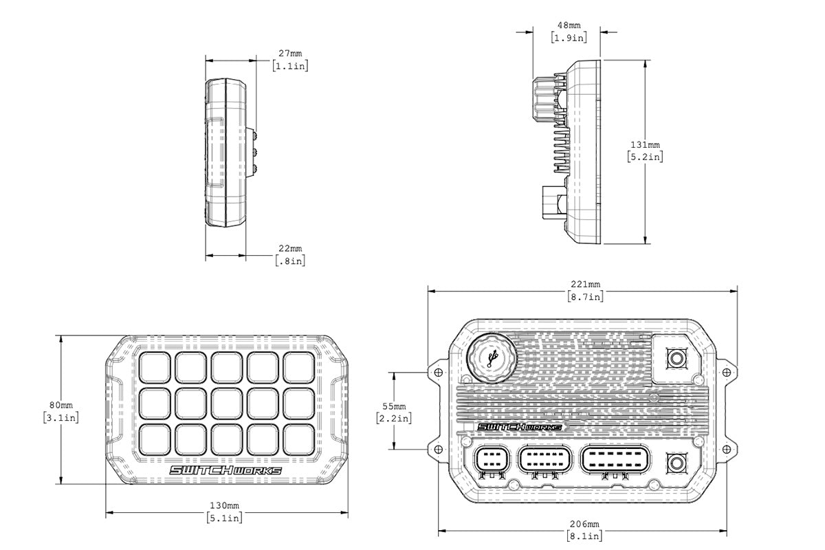 Alpha12 Digital Smart Switcher with 12-Outputs and Rollcage Mount