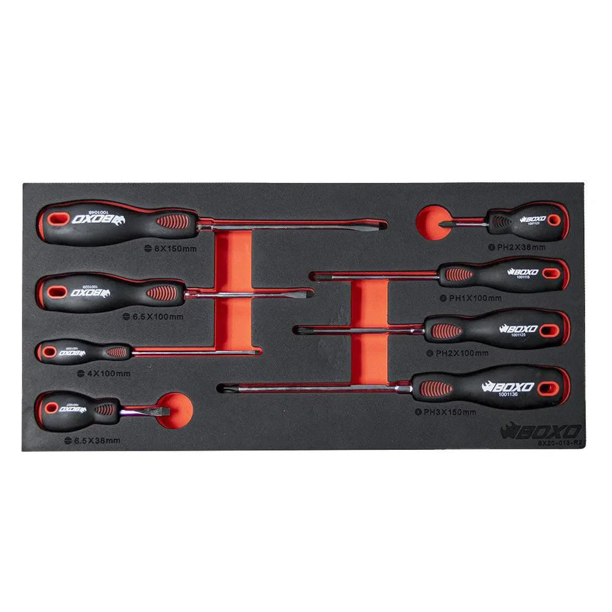 BoxoUSA 133-Piece, 6 and 12-Point, Metric Tool Set for 3-Drawer Hand Carry Box BXE001A-R2