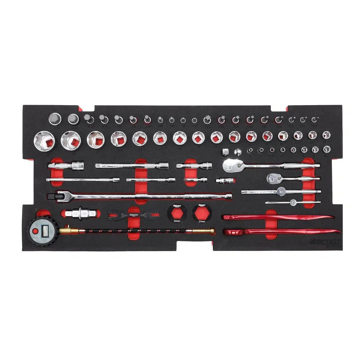 BoxoUSA 103-Piece Metric MotoBox Tool Set for 5-Drawer Hand Carry Box BXE057-R2