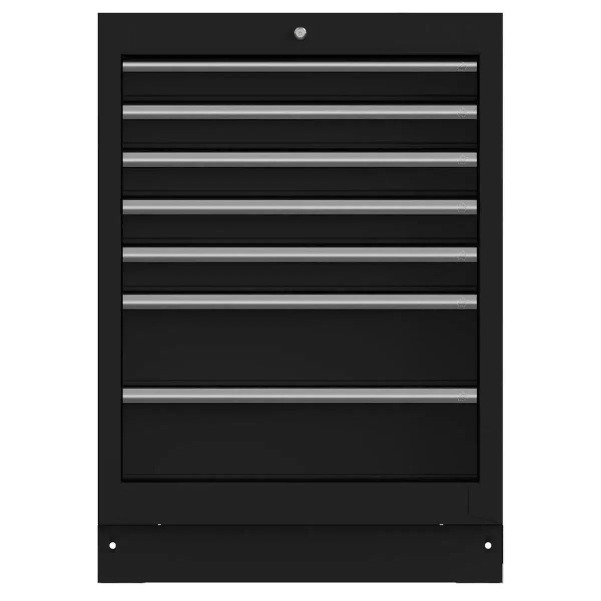 BoxoUSA 26" 7-Drawer Cabinet with Aluminum Handle, Dark Grey MST260071DG2