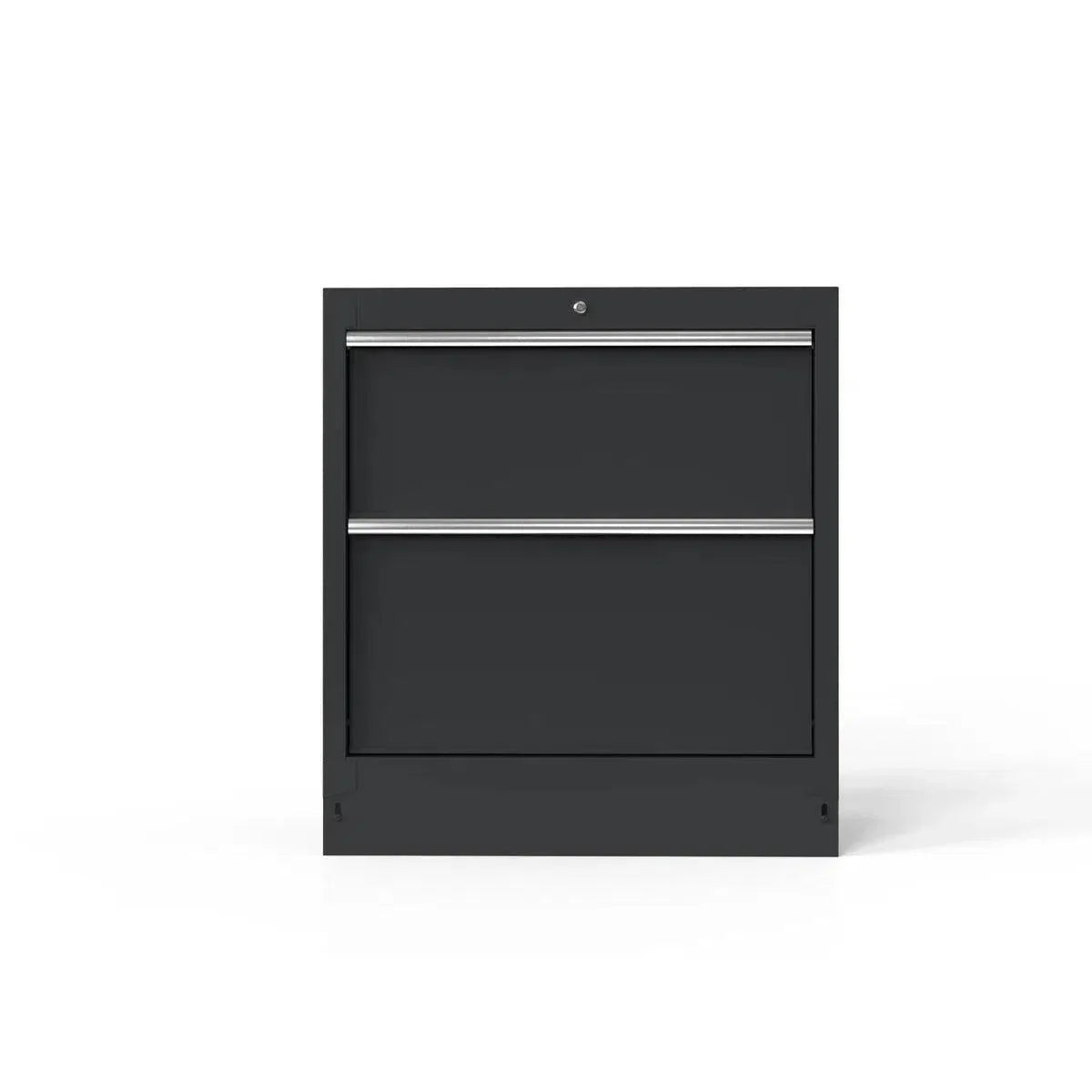 BoxoUSA 34" 2-Drawer Cabinet with Aluminum Handle, Dark Grey MST340021DG2