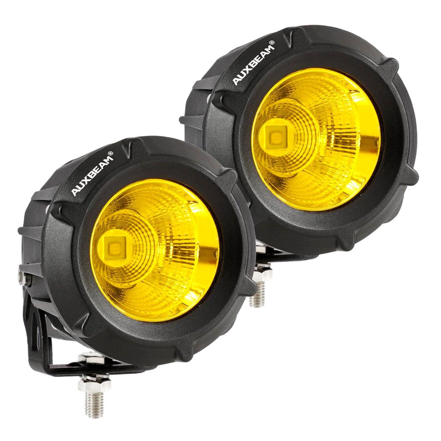 3.5" 50W Round/Square LED Driving Lights Combo White/Yellow with wiring harness for SUV ATV UTV Trucks Pickup Boat