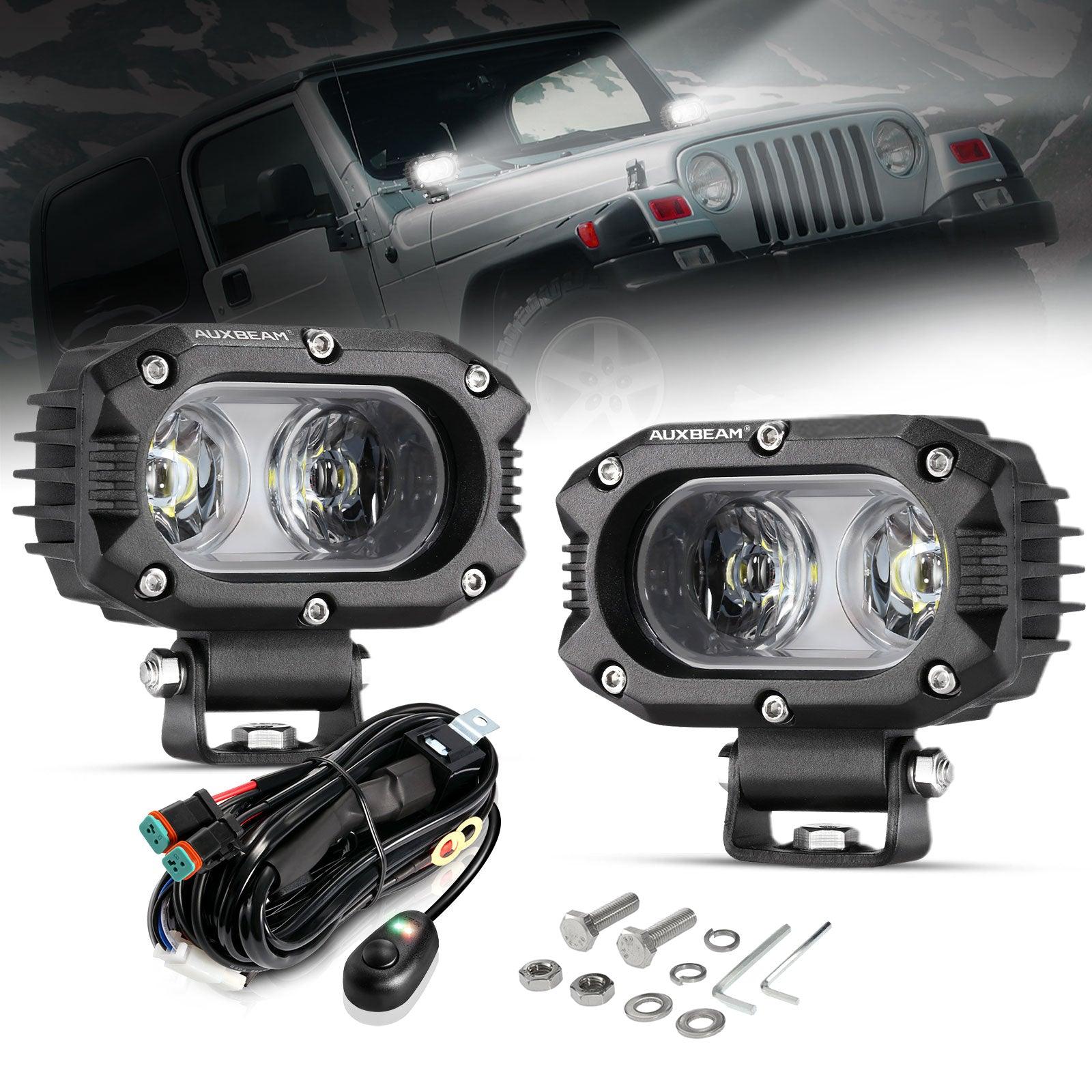 R4 Series | 4 Inch 60W Corrugated Lens 120° Wide Beam LED Pods Lights