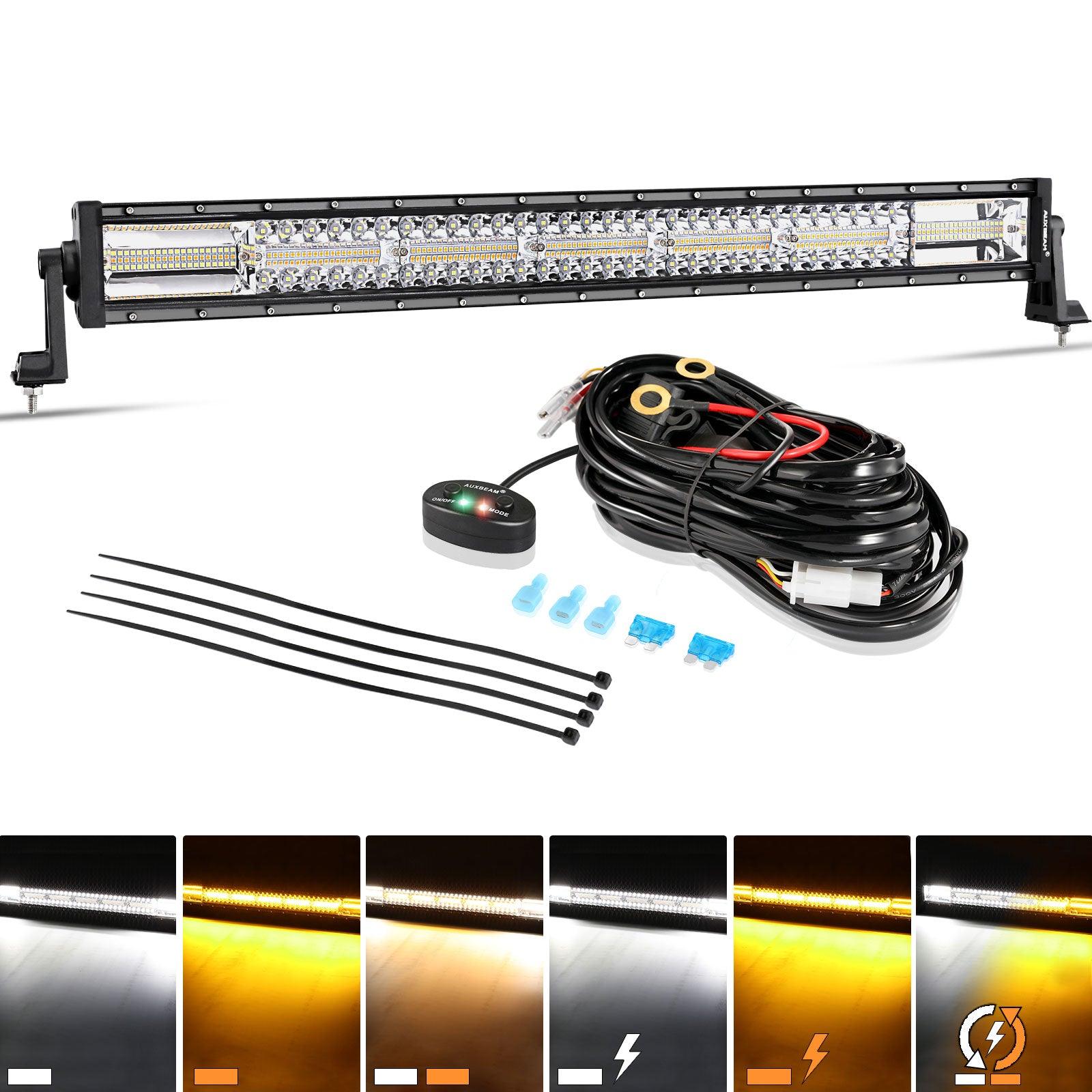 6 Modes Series 22 Inch/30 Inch/42 Inch/50 Inch White&Amber LED Light Bars