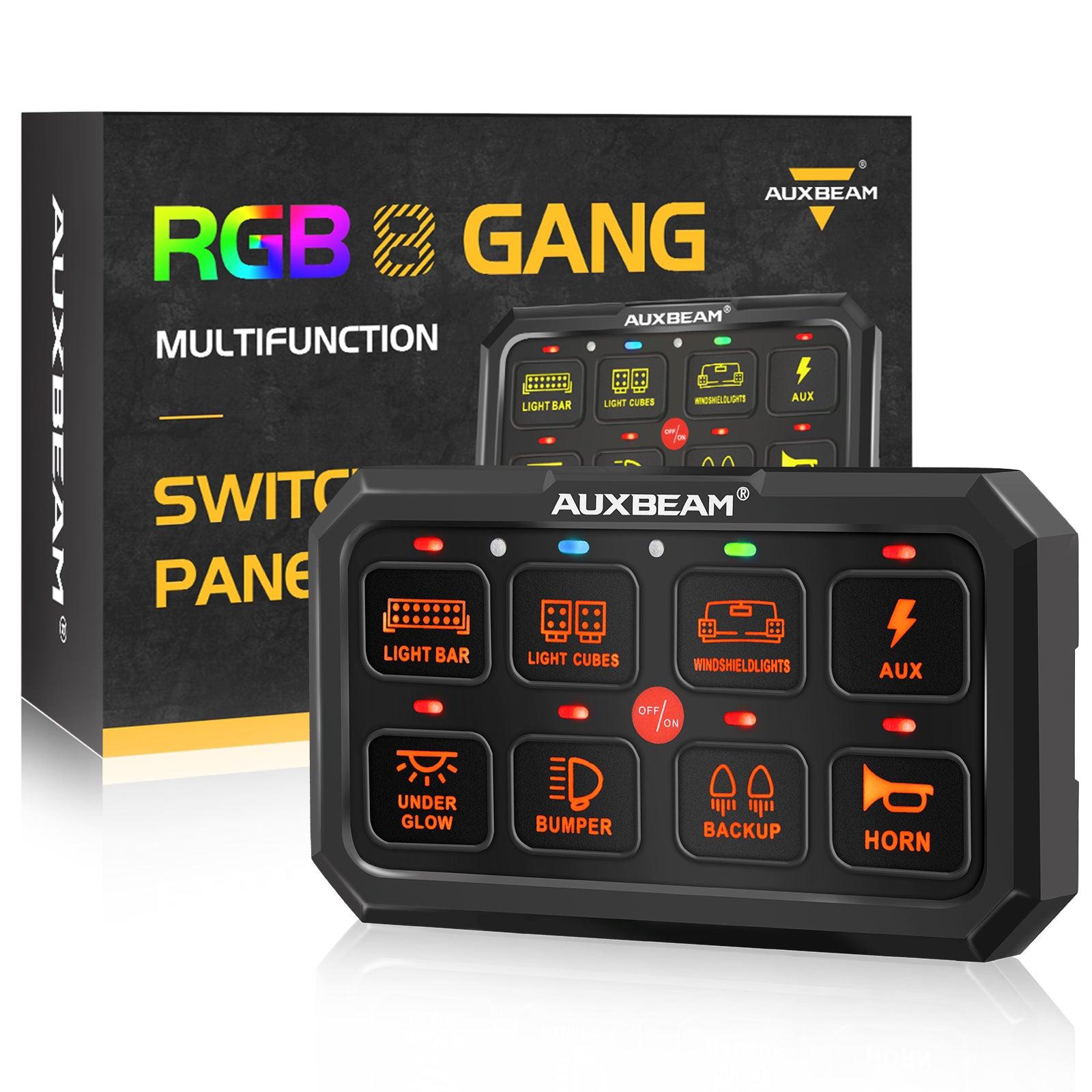 RGB Series 6/8/12 Gang LED Switch Panel,Off Road Light Controller