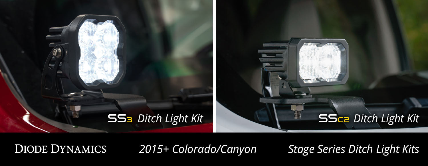 Ditch Light Brackets for 2015-2021 Chevrolet Colorado Diode Dynamics