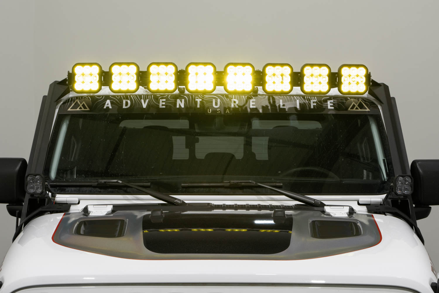 Jeep JL SS5 Sport CrossLink Windshield Yellow Combo Lightbar Kit Diode Dynamics