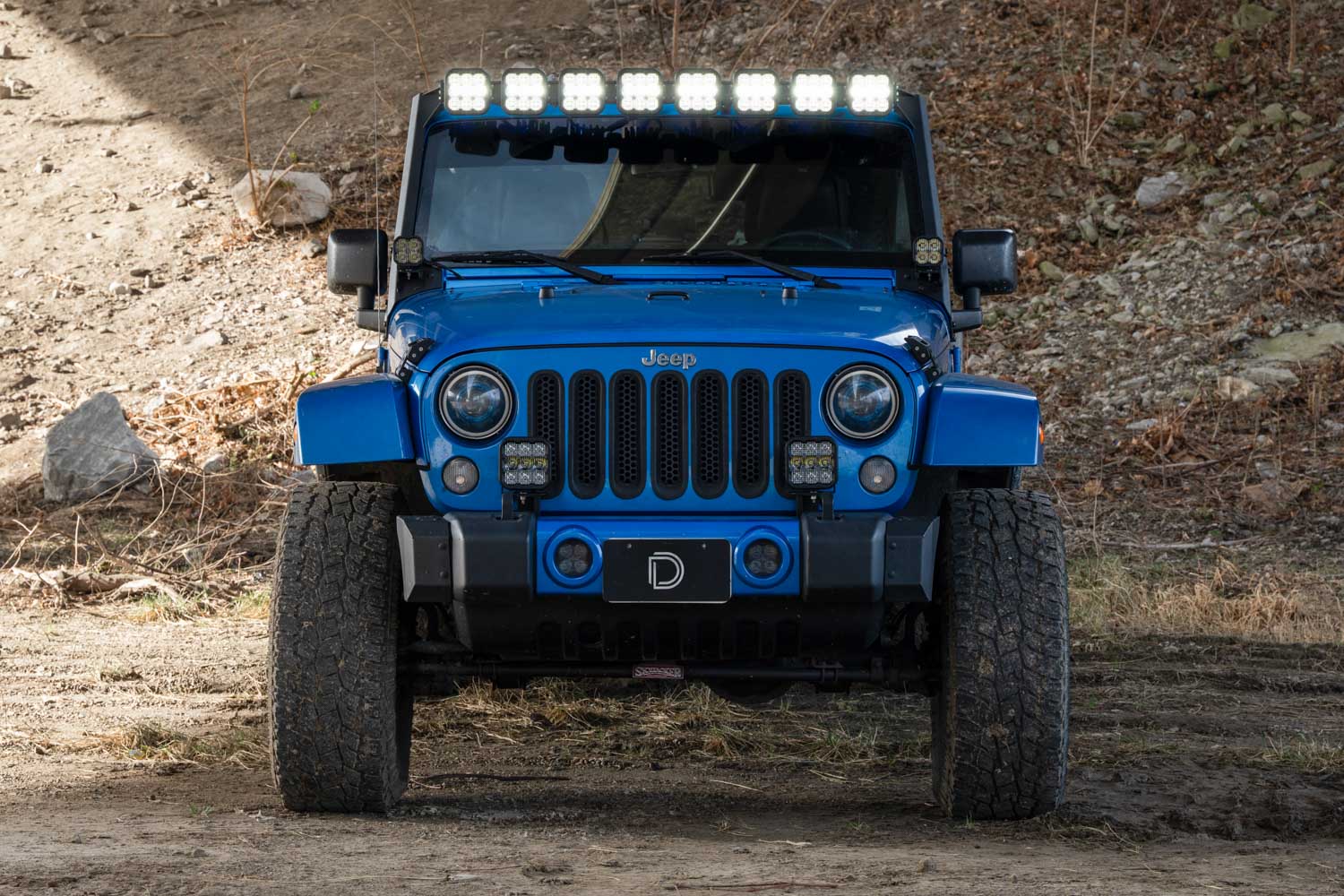 Jeep JK SS5 Sport CrossLink Windshield Yellow Combo Lightbar Kit Diode Dynamics