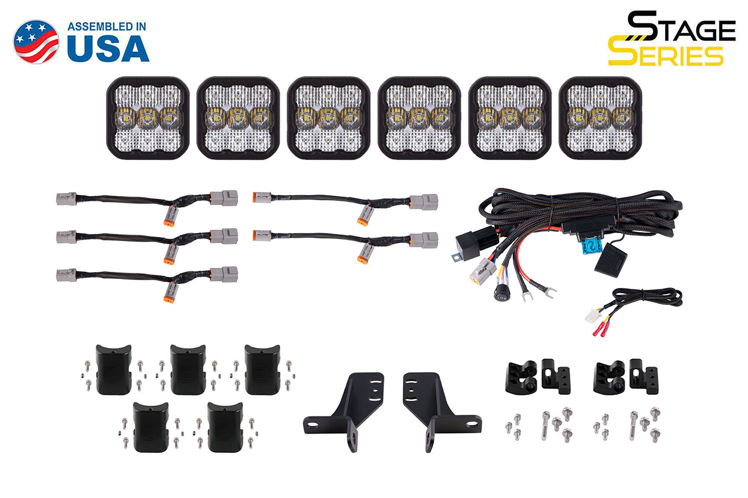 Stage Series Grille Bracket Kit for 2021-Present Ford Bronco Diode Dynamics