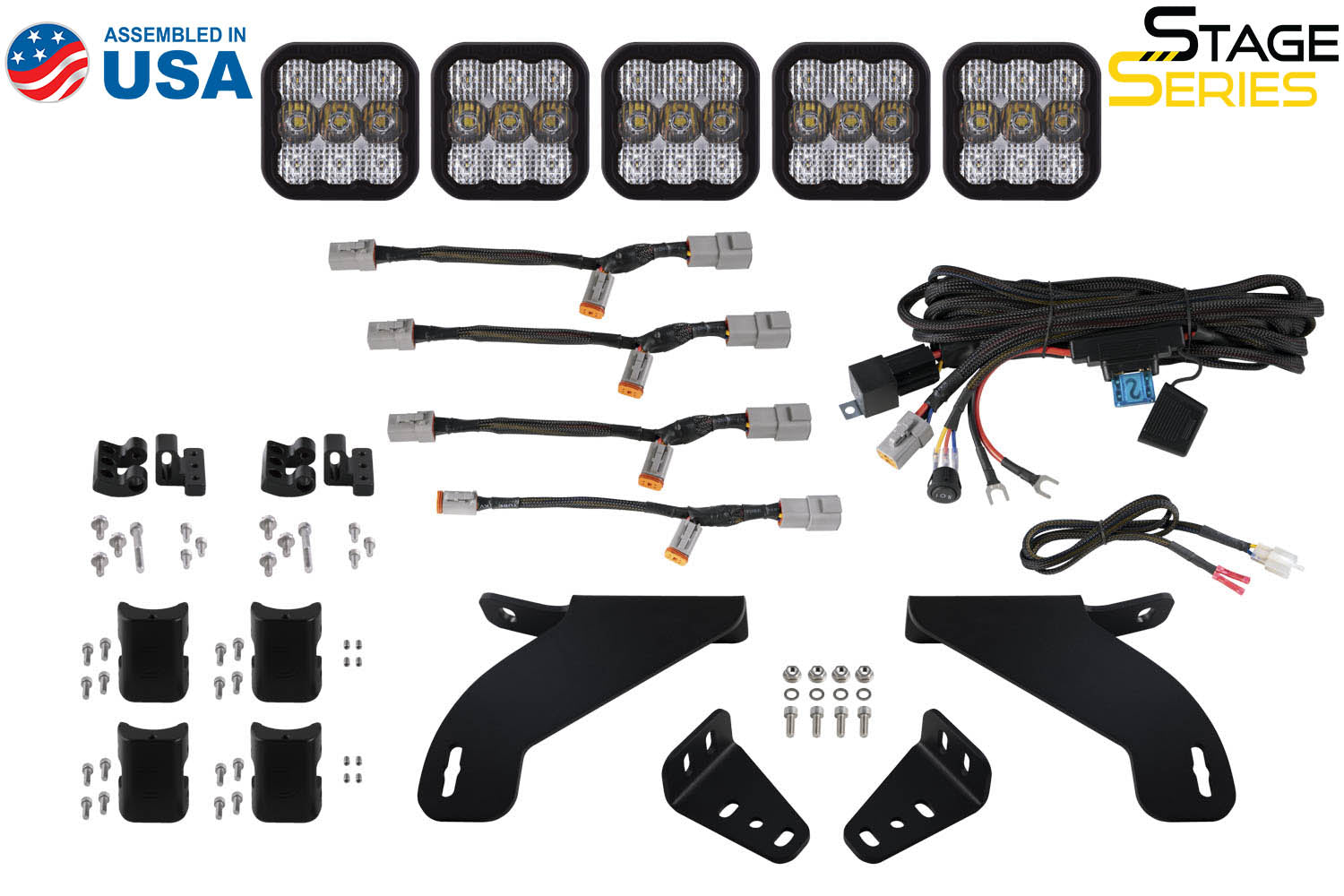 SS5 Grille CrossLink Lightbar Kit for 2021-2022 Ford F-150, Pro White Combo Diode Dynamics