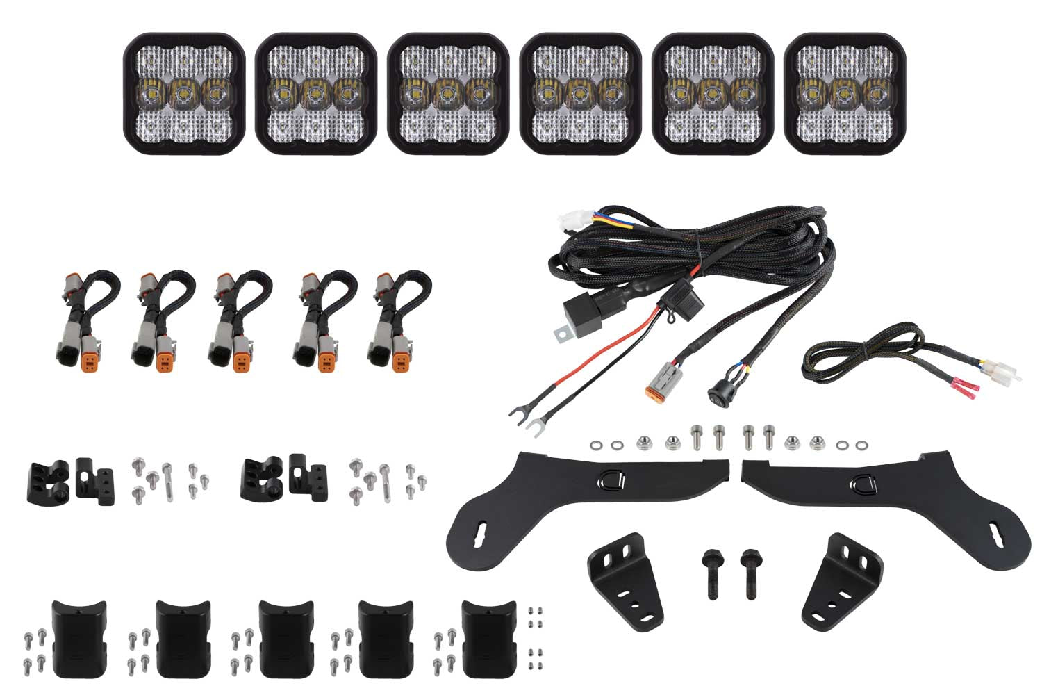 SS5 Grille CrossLink Lightbar Kit for 2017-2020 Ford Raptor Sport White Combo Diode Dynamics