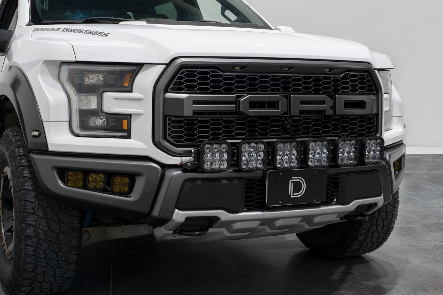 SS5 Grille CrossLink Lightbar Kit for 2017-2020 Ford Raptor Pro White Combo Diode Dynamics