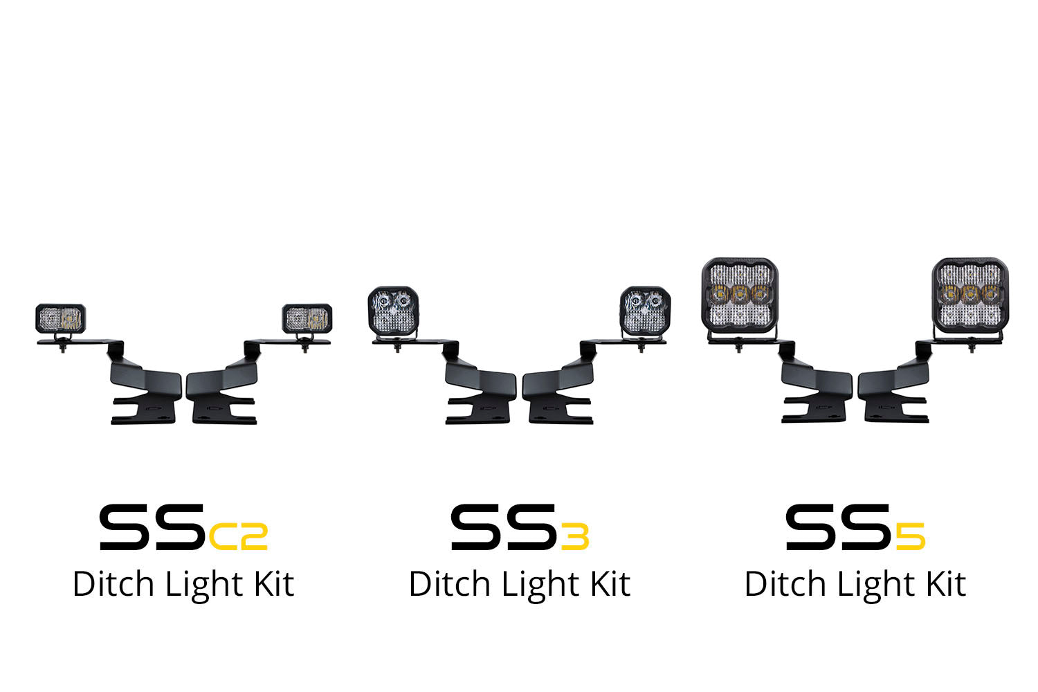 Stage Series Ditch Light Bracket Kit for 2017-2022 Ford Super Duty Diode Dynamics