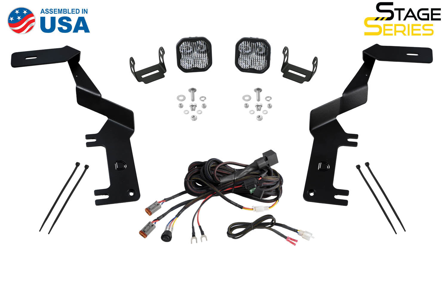 Stage Series Ditch Light Bracket Kit for 2017-2022 Ford Super Duty Diode Dynamics