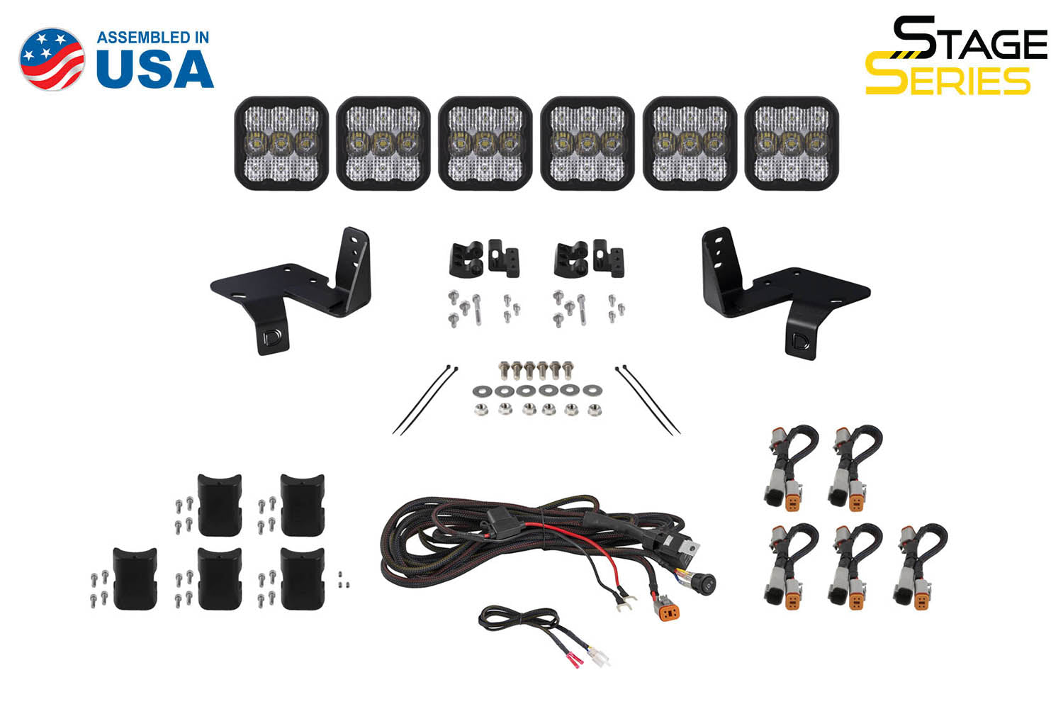 Stage Series Grille Bracket Kit for 2020-2022 Ford Super Duty Diode Dynamics