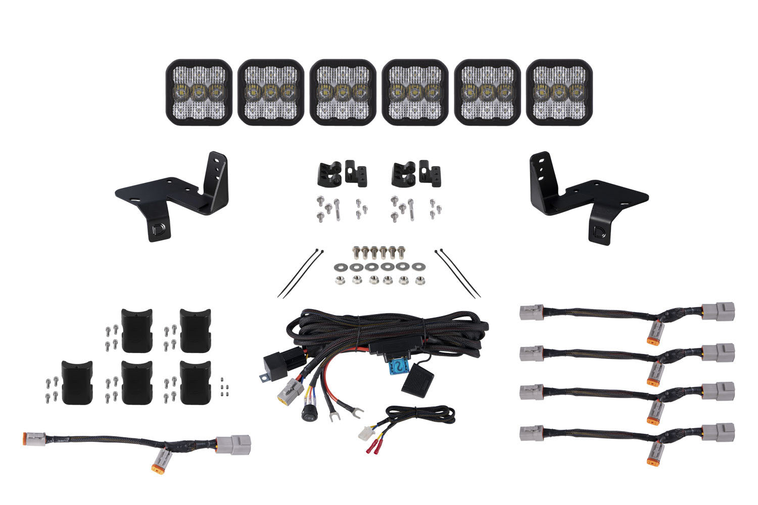 SS5 6-Pod CrossLink Grille Lightbar Kit for 2020-2022 Super Duty, Pro White Combo Diode Dynamics